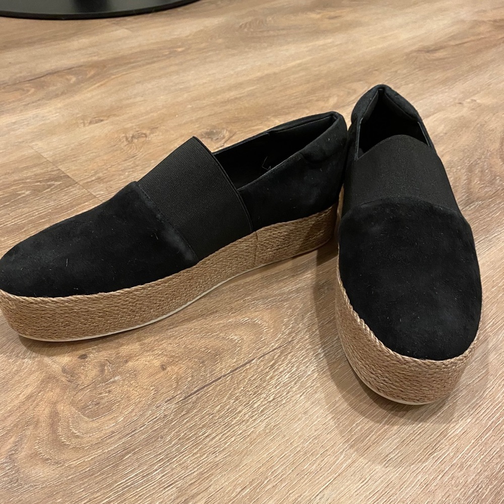 VINCE platform slip on suede shoe- STILL IN BOX